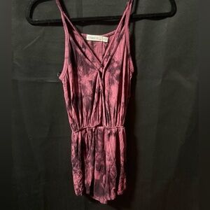 Ginger G Maroon Tie-Dye Top